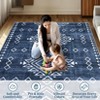 Modern Geometric Area Rug Soft Washable Rug Non Slip Non Shedding Floor Carpet, Low Pile Thin Rug, Distressed Southwestern Rug, Indoor Printed Rug - 4 of 4