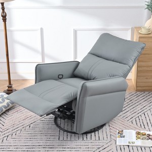 Racxily Swivel Rocker Recliner Chair,Swivel Nursery Rocking Chair w/Pull Ring,Glider Chair,Modern Rocking Swivel Recliner Chair for Bedroom - 1 of 4