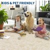 2x6FT Modern Washable Area Rug for Living Room, Floral Printed Floor Rug with Non Slip Backing, Low Pile Stain Resistant Indoor Carpet for Dorm - 4 of 4