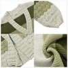 Girls Sweater Cardigan Open Front Longline Sweater Cable Knit Sweater Long Sleeve Color Block Sweater,Spring - XL - 4 of 4
