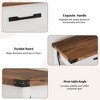 Farmhouse Console Table – 2-Tier with Drawers for Hallway/Living Room, MDF & Wood Legs - 4 of 4