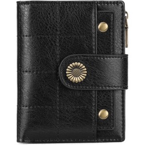 Clotth Womens Wallet - Small RFID Blocking PU Leather Bifold Wallet for Women with ID Window & Zipper Pocket for Everyday Use,Travel - 1 of 4
