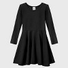 City Threads Girls Soft Jersey 100% Cotton Long Sleeve Skater Dress - USA-Made Twirly Dress for Toddlers/Kids - 3 of 4