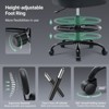 Tall Office Drafting Chair, Drafting Stool for Standing Desk with Footrest Ring, Desk Chair for Home, Office-Black - 4 of 4