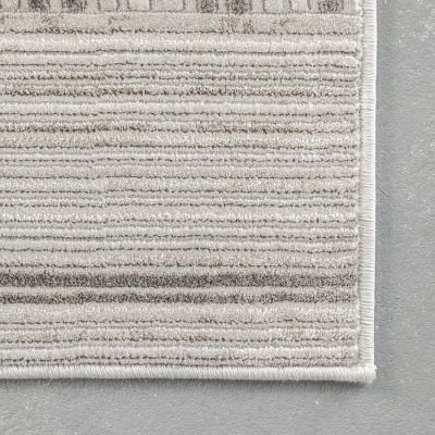 Reversible Abstract Synthetics Area Rug, 5' x 8', Gray