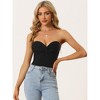 INSPIRE CHIC Women's Knit Twist Knot Front Off Shoulder Strapless Bandeau Top - 2 of 4
