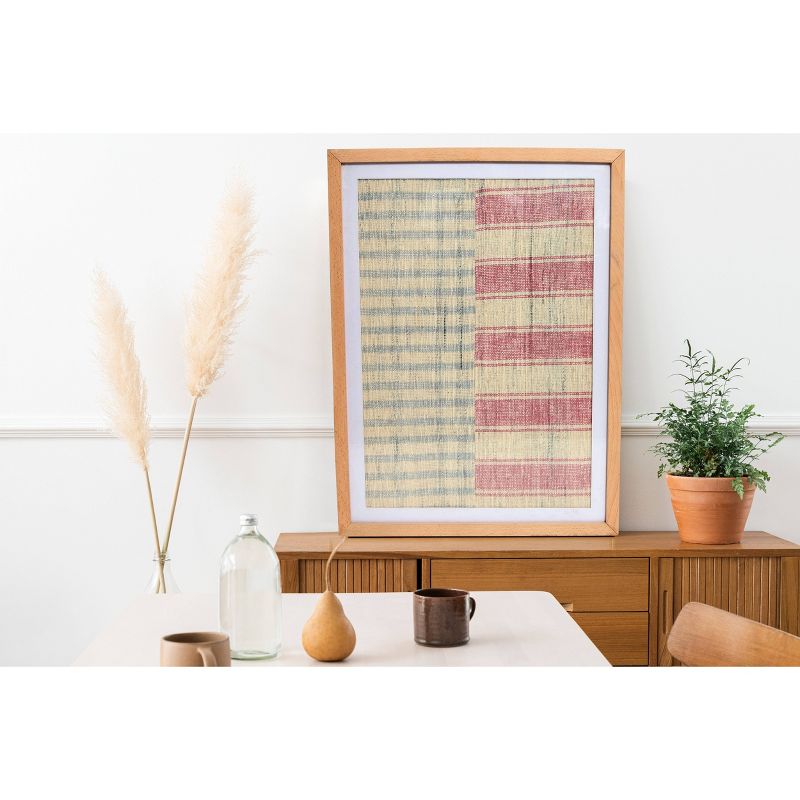 Storied Home Boho Handwoven Cotton Wall Art with Wood Frame and Plastic Cover, 2 of 8