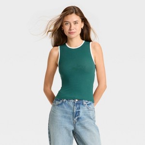 Women's Open Back Ribbed Tank Top - Wild Fable™ - 1 of 3