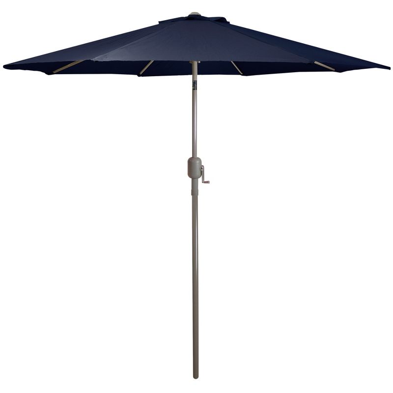 Northlight 9ft Outdoor Patio Market Umbrella with Hand Crank and Tilt, Navy Blue, 1 of 9