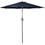 Northlight 9ft Outdoor Patio Market Umbrella with Hand Crank and Tilt, Navy Blue
