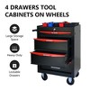 VASIP Rolling Metal Tool Chest with 4 Drawers, Steel Tool Chest Cabinet with Ball Bearing  Drawer Slides for Home,Garage - 3 of 4