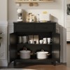SKRAN Kitchen Storage Cabinet,Farmhouse Buffet Cabinet with Storage, Coffee Bar with 2 Drawers and 2 Doors, Sideboard Buffet for Dining Room - 2 of 4