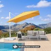 PURPLE LEAF Patio Umbrella White Cantilever Offset Umbrella Square Outdoor Umbrella with 360-degree Rotation for Garden Deck Pool - 2 of 4