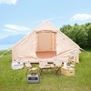 Ridstar 118.11 in. W Four Seasons Oxford Cloth Cabin Inflatable Camping Tent with Manual Pump, Mesh & Chimney Window-Beige - 2 of 4