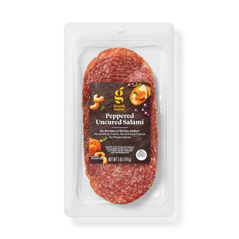 Sliced Peppered Uncured Salami - 5oz - Good & Gather™ - image 1 of 3