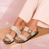 Aerothotic - Florence Genuine Leather Wedge Platform Slide Sandals Slip On - image 3 of 3