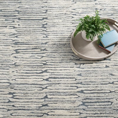 Malone Everglade Blue Hand-Knotted Wool 3' x 5' Rug