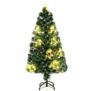 Resenkos 4-Ft Pre-Lit Artificial Christmas Tree with Decorative Star Topper - Green - 1 of 4