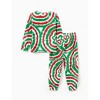 PATPAT Family Matching Christmas Pajamas, Tie Dye Pjs Sets with Snowman & Gingerbread, Includes Plaid Socks for Family - 3 of 4