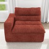 DOMETOUR Lazy Floor Sofa, Modern Floor Lounge Chair with Left Arm, Comfortable Beanbag Sofa for Living Room Bedroom Office - Orange - 2 of 4