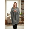 Personalization Mall All About Me Embroidered Initial Fleece Blanket, Grey, 60" x 80" - 3 of 4