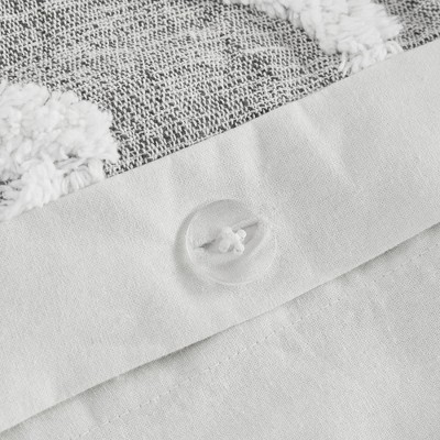 Hayes Gray Cotton Chenille Full/Queen Duvet Cover Set