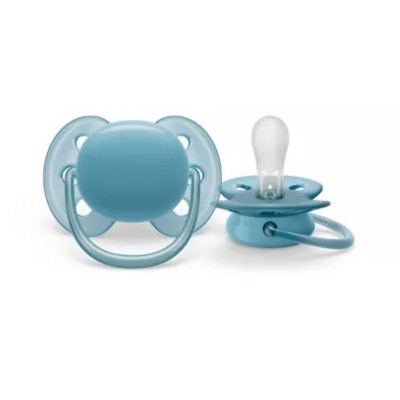 Avent Philips Ultra Soft Pacifier 6-18 Months - Beige/Dawn, Blue/Gray - 2pk