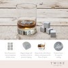 Twine Cooling Stones, Glacier Bourbon Whiskey Rocks, Reusable Ice Cubes, Whiskey Stones Set, Barware, Bar Accessories, Bar Tools, Set of 6, Grey - 2 of 4