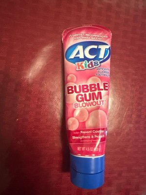 ACT Kids Anticavity Fluoride Toothpaste 4.6 oz. Bubble Gum Blowout