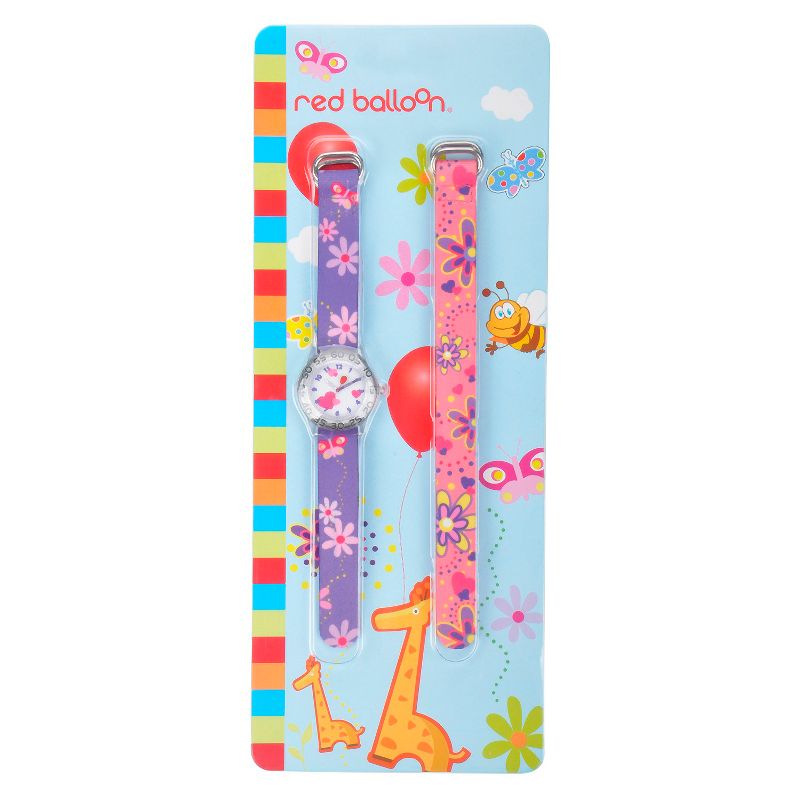 Girls&#39; Disney Red Balloon Plastic Watch Interchangeable Strap - Pink/Purple, 3 of 7