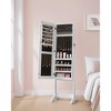 LEDREM Mirrored Jewelry Cabinet Armoire, Standing Full Body Larger Mirror, Lockable Jewelry Organizer - 2 of 4