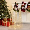 LuxenHome Set of 3 Lighted Trees Indoor and Outdoor Holiday Decoration Gold - 4 of 4