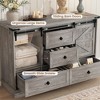 Farmhouse 4 Drawer Dresser for Bedroom, 45" Wood Dressers with Sliding Barn Doors - 4 of 4