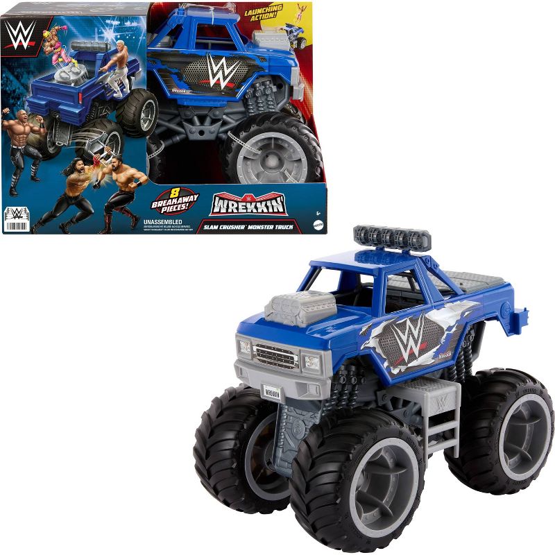 WWE Wrekkin&#39; Slam Crusher Monster Toy Truck, 1 of 7