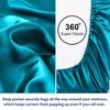 PiccoCasa Satin Solid Silky Deep Pocket Bed Fitted Sheet 1 Pc - 4 of 4