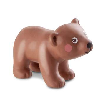 HABA Little Friends Brown Bear Cub - Chunky Plastic Forest Animal Toy Figure