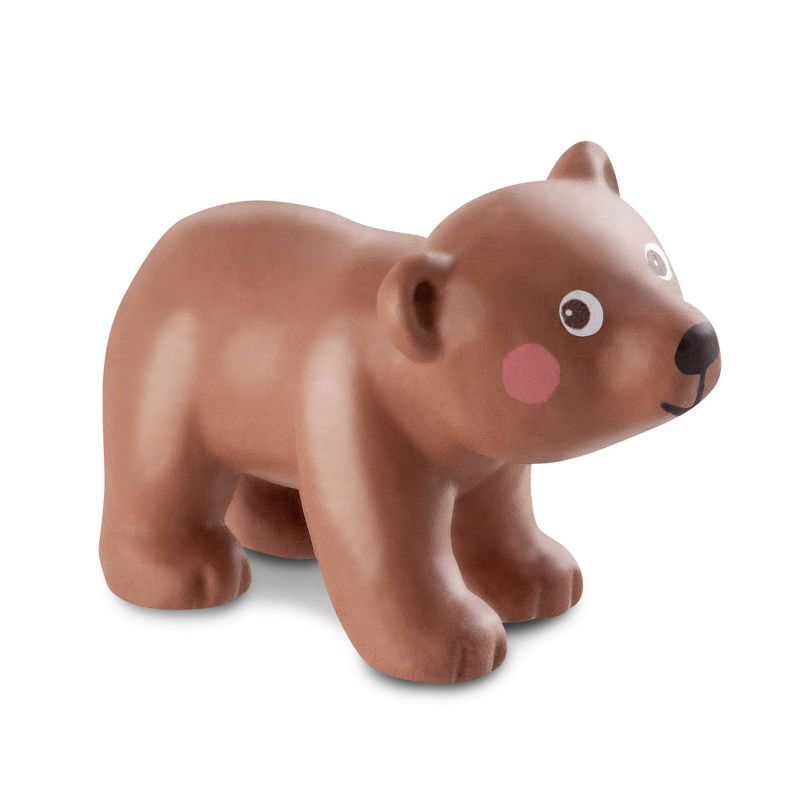 HABA Little Friends Brown Bear Cub - Chunky Plastic Forest Animal Toy Figure, 1 of 3