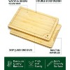 Bamboo Wood Cutting Board Chopping & Serving Board 18" x 12" XL Large - Royal Craft Wood - 2 of 4