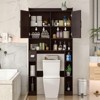 Over The Toilet Storage Cabinet with Adjustable Shelves, Toilet Paper Holder & Towel Rack - 3 of 4