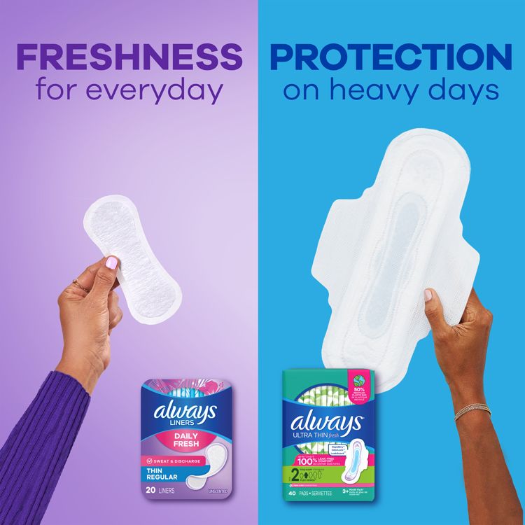 Always Dailies Thin Unscented Panty Liners, 6 of 10