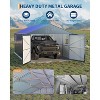 12x20 FT Metal Carport, Enclosed Car Port with Reinforced Frame and Steel Roof for All-Weather Use, Metal Garage Shed for Full-Sized Pickup Trucks - 3 of 4