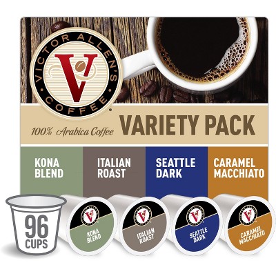 Victor Allen's Coffee Favorites Variety Pack Single Serve Coffee Pods Medium Roast Coffee - 96ct