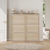 Shoe Cabinet with Flip-Down Doors - Space-Saving Entryway Organizer with Adjustable Shelf, Wooden Shoe Storage - 3 of 4