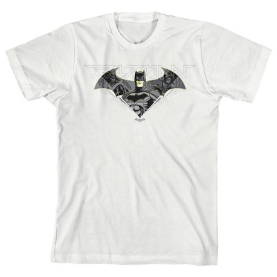 Batman Robin Nightwing Line Art Youth Boy's White T-shirt-xs : Target