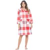 Casual Nights Women's Floral Snap Front Flannel Duster Long Sleeve Lounger Dress - 2 of 4