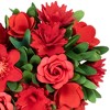 Northlight Mixed Floral with Wooden Flowers Artificial Valentine's Day Heart Wreath - 12.25" - 3 of 4