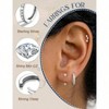 Sterling Silver Post Earrings, 3 Pairs, Hypoallergenic, Dainty Studs for Sensitive Ears - 4 of 4