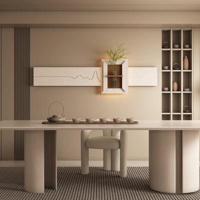 Moda Furnishings 3D Sandstone Wall Decor - Glass Vase & Simulated Plants Sculpture, Living Room Bedroom Corridor Lighting Decor