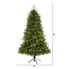 Nearly Natural 7-ft Wellington Spruce “Natural Look-in Artificial Christmas Tree with 400 Clear LED Lights and Pine Cones - 2 of 4