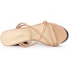 Allegra K Women's Platform Crisscross Strap Chunky Heel Slide Sandals - 4 of 4